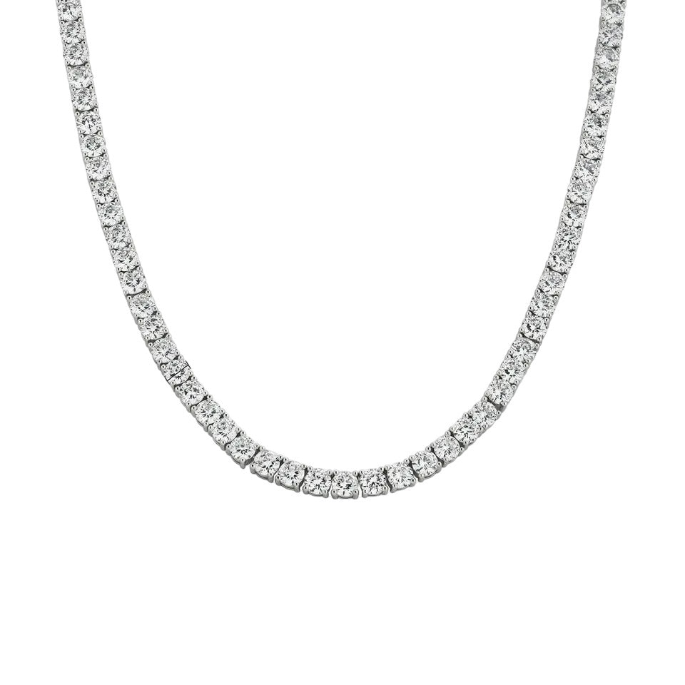 Moissanite Silver Tennis Necklace - 4mm